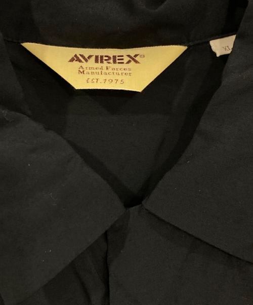 AVIREX（アヴィレックス）AVIREX (アヴィレックス) 刺繍開襟シャツ ブラック サイズ:XLの古着・服飾アイテム
