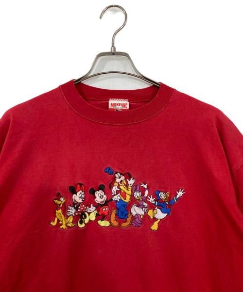 MICKEY.inc（ミッキー）MICKEY.inc (ミッキー) 刺繍ワッペンTシャツ レッド サイズ: L/XLの古着・服飾アイテム