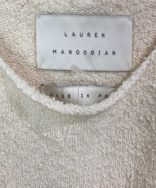 Lauren Manoogian（ローレン マヌージアン）Lauren Manoogian (ローレン マヌージアン) TIE PULLOVER ホワイト サイズ:1の古着・服飾アイテム