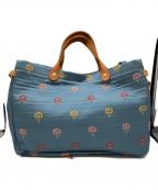 IL BISONTEイル ビゾンテ）の古着「花柄トートバッグ」｜ブルー