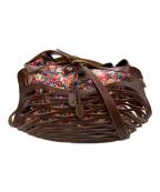 CLEDRAN×newtral BIRKENSTOCKクレドラン×）の古着「レザーメッシュバッグ」｜ブラウン