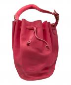 IL BISONTEイル ビゾンテ）の古着「巾着ハンドバッグ」｜ピンク