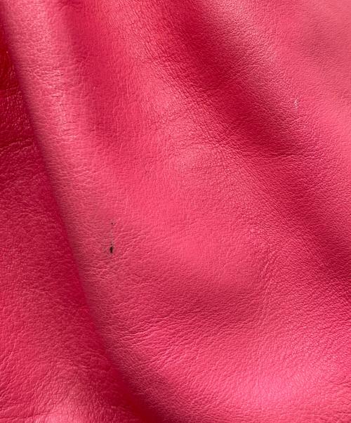 IL BISONTE（イル ビゾンテ）IL BISONTE (イル ビゾンテ) 巾着ハンドバッグ ピンクの古着・服飾アイテム