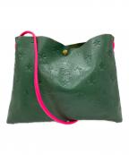 IL BISONTEイル ビゾンテ）の古着「スターエンボスショルダーバッグ」｜グリーン