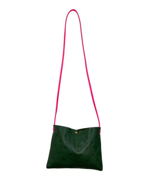 IL BISONTE（イル ビゾンテ）IL BISONTE (イル ビゾンテ) スターエンボスショルダーバッグ グリーンの古着・服飾アイテム