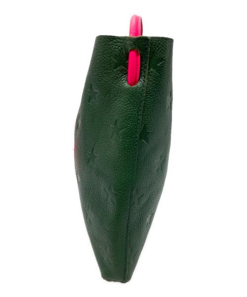 IL BISONTE（イル ビゾンテ）IL BISONTE (イル ビゾンテ) スターエンボスショルダーバッグ グリーンの古着・服飾アイテム