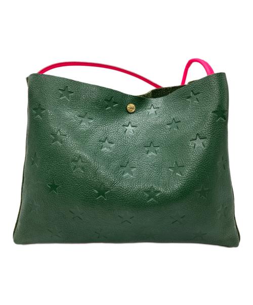 IL BISONTE（イル ビゾンテ）IL BISONTE (イル ビゾンテ) スターエンボスショルダーバッグ グリーンの古着・服飾アイテム
