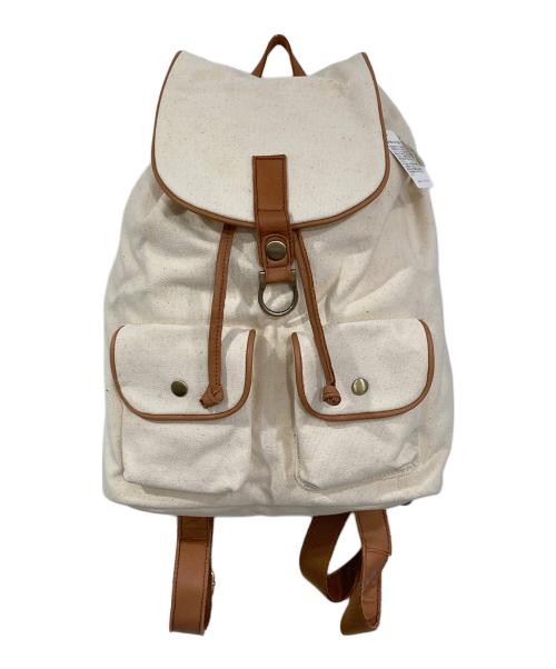kvell（ケベル）kvell (ケベル) キャンバス+レザーリュック アイボリーの古着・服飾アイテム