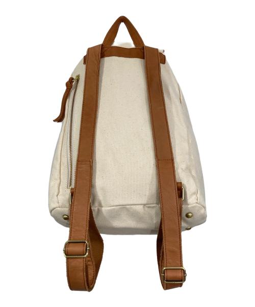 kvell（ケベル）kvell (ケベル) キャンバス+レザーリュック アイボリーの古着・服飾アイテム