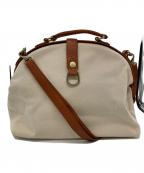 kvellケベル）の古着「キャンバスレザードクターバッグ」｜アイボリー