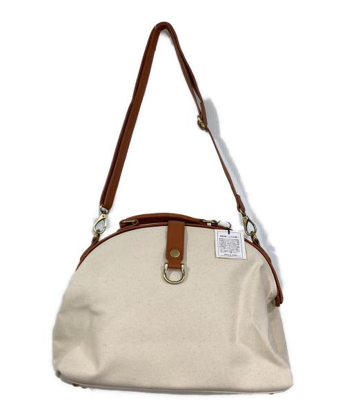 kvell（ケベル）kvell (ケベル) キャンバスレザードクターバッグ アイボリーの古着・服飾アイテム