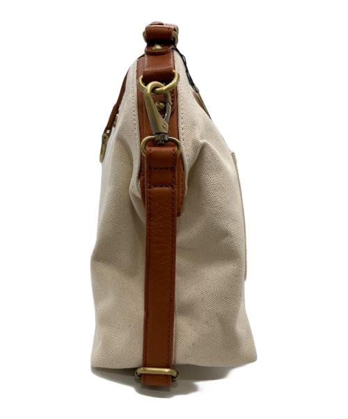 kvell（ケベル）kvell (ケベル) キャンバスレザードクターバッグ アイボリーの古着・服飾アイテム