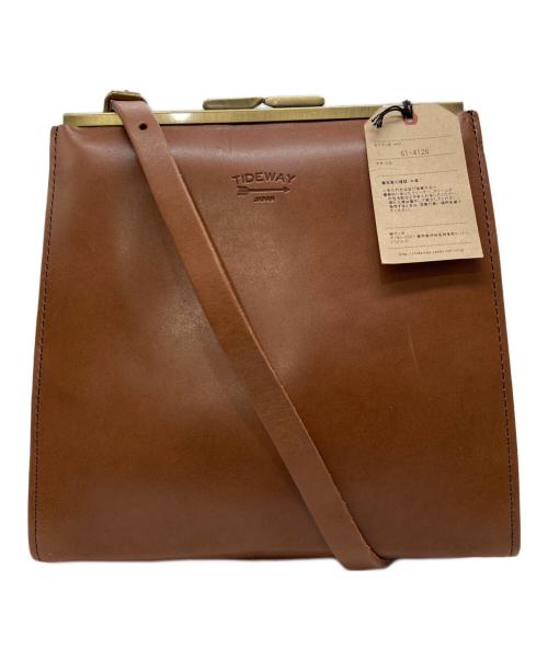 TIDE WAY（タイドウェイ）TIDE WAY (タイドウェイ) NUME がま口 ショルダーバッグ ブラウンの古着・服飾アイテム