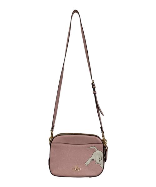 COACH（コーチ）COACH (コーチ) Disney (ディズニー) コラボカメラバッグウィズダルメシアン ピンクベージュの古着・服飾アイテム
