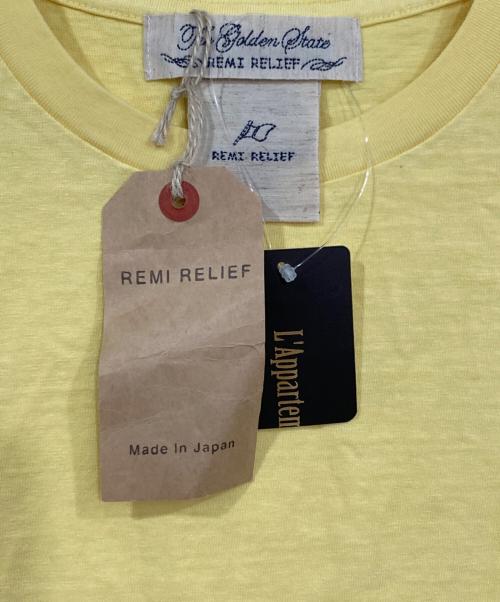 REMI RELIEF（レミレリーフ）REMI RELIEF (レミレリーフ) Compact T-shirt イエロー サイズ:FREEの古着・服飾アイテム