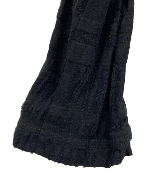 YOHJI YAMAMOTO（ヨウジヤマモト）YOHJI YAMAMOTO (ヨウジヤマモト) INTARSIA PLAID JQ CARDIGAN ブラック サイズ:2の古着・服飾アイテム