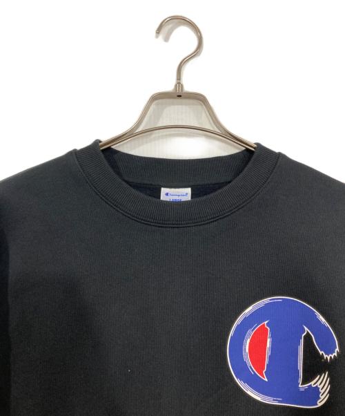 Champion（チャンピオン）Champion (チャンピオン) Sneakerwolf クルーネックスウェットシャツ ブラック サイズ:L 未使用品の古着・服飾アイテム