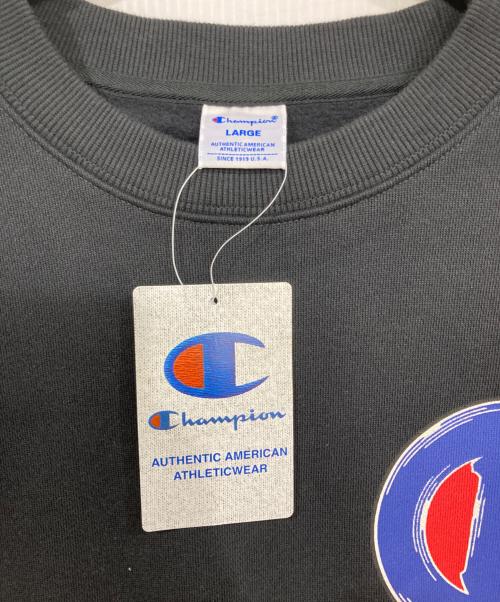 Champion（チャンピオン）Champion (チャンピオン) Sneakerwolf クルーネックスウェットシャツ ブラック サイズ:L 未使用品の古着・服飾アイテム