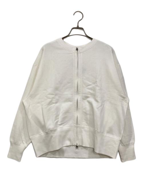 URBAN RESEARCH DOORS（アーバンリサーチドアーズ）URBAN RESEARCH DOORS (アーバンリサーチドアーズ) コットンスウェットZIPカーディガン ホワイト サイズ:Ⅿの古着・服飾アイテム