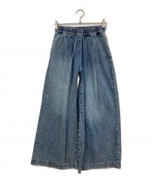 JOURNAL STANDARD relume（ジャーナルスタンダード レリューム）の古着「C/R デニムワイドギャザー」｜インディゴ