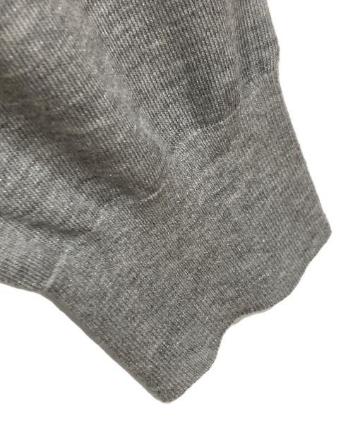 23区（ニジュウサンク）23区 (ニジュウサンク) オータムシャイニー ニットパーカー グレー サイズ:38の古着・服飾アイテム