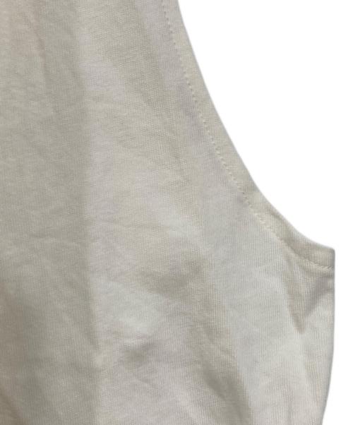 SHIPS any（シップスエニィ）SHIPS any (シップスエニィ) メッシュ シアー ハンカチ スリーブ ドッキング TEE アイボリー サイズ:FREEの古着・服飾アイテム