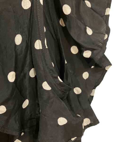 JOURNAL STANDARD relume（ジャーナルスタンダード レリューム）JOURNAL STANDARD relume (ジャーナルスタンダード レリューム) ドットプリントフリルブラウス ブラック サイズ:FREEの古着・服飾アイテム