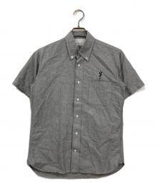 NUMBER (N)INE×STUDIOUS（ナンバーナイン×ステュディオス）の古着「音符刺繍ロゴ半袖シャツ」｜グレー