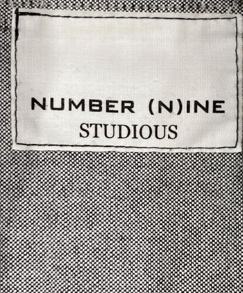 NUMBER (N)INE（ナンバーナイン）NUMBER (N)INE (ナンバーナイン) STUDIOUS (ステュディオス) 音符刺繍ロゴ半袖シャツ グレー サイズ:1の古着・服飾アイテム