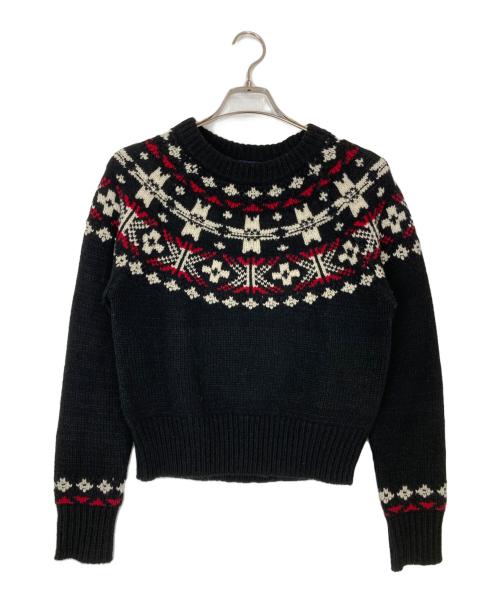 POLO RALPH LAUREN（ポロ・ラルフローレン）POLO RALPH LAUREN (ポロ・ラルフローレン) フェアアイルノルディックアルパカセーター ブラック サイズ:XSの古着・服飾アイテム