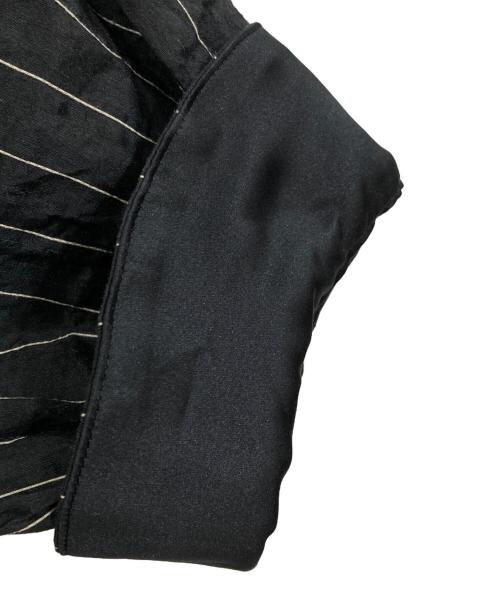 leur logette（ルールロジェット）leur logette (ルールロジェット) ストライプジャガードドレス ブラックの古着・服飾アイテム