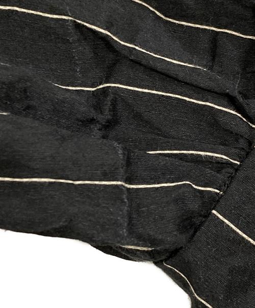 leur logette（ルールロジェット）leur logette (ルールロジェット) ストライプジャガードドレス ブラックの古着・服飾アイテム