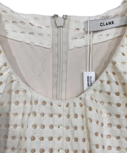 CLANE（クラネ）CLANE (クラネ) ドットメッシュワンピース アイボリーの古着・服飾アイテム