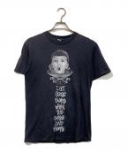 stussyステューシー）の古着「00'sプリントTシャツ」｜ブラック