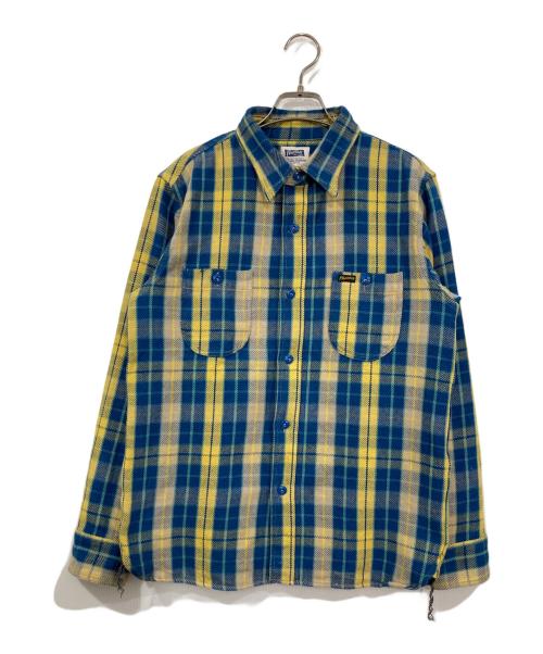 Pherrow's（フェローズ）PHERROW'S (フェローズ) チェックネルシャツ ブルー サイズ:40の古着・服飾アイテム