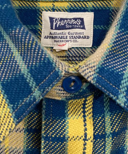 Pherrow's（フェローズ）PHERROW'S (フェローズ) チェックネルシャツ ブルー サイズ:40の古着・服飾アイテム