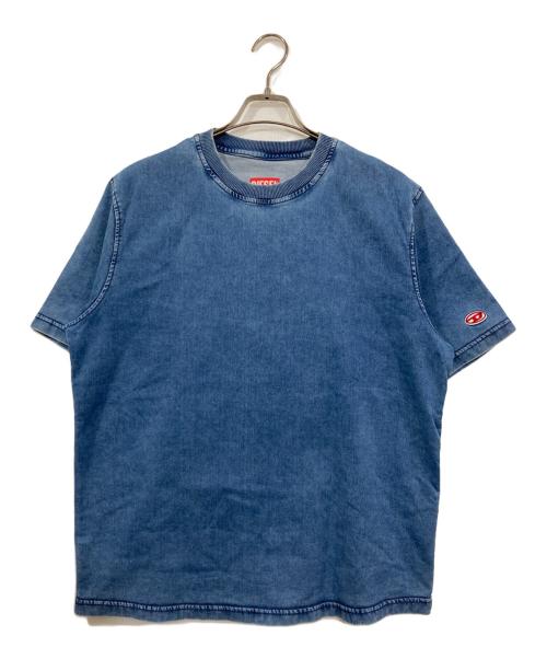 DIESEL（ディーゼル）DIESEL (ディーゼル) D-BIGGOR-NE TRACK DENIM T-SHIRT インディゴ サイズ:Lの古着・服飾アイテム