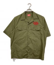 DIESEL（ディーゼル）の古着「オープンカラーシャツ」｜グリーン