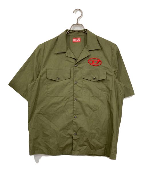DIESEL（ディーゼル）DIESEL (ディーゼル) オープンカラーシャツ グリーン サイズ:48の古着・服飾アイテム