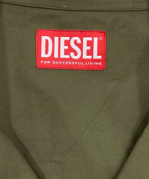 DIESEL（ディーゼル）DIESEL (ディーゼル) オープンカラーシャツ グリーン サイズ:48の古着・服飾アイテム
