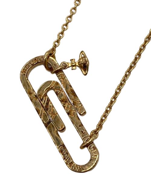 Vivienne Westwood（ヴィヴィアンウエストウッド）Vivienne Westwood (ヴィヴィアンウエストウッド) クリップネックレス ゴールドの古着・服飾アイテム