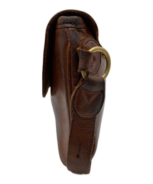 SLOW（スロウ）SLOW (スロウ) レザーショルダーバッグ ブラウンの古着・服飾アイテム