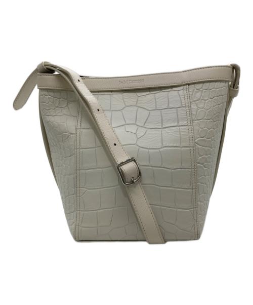 J&M DAVIDSON（ジェイ＆エム デヴィッドソン）J&M DAVIDSON (ジェイ＆エム デヴィッドソン) クロコショルダーバッグ ホワイトの古着・服飾アイテム