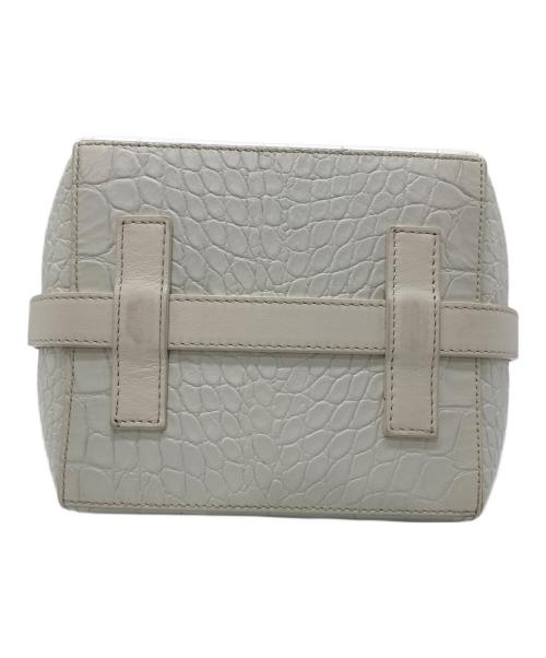 J&M DAVIDSON（ジェイ＆エム デヴィッドソン）J&M DAVIDSON (ジェイ＆エム デヴィッドソン) クロコショルダーバッグ ホワイトの古着・服飾アイテム
