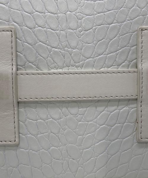 J&M DAVIDSON（ジェイ＆エム デヴィッドソン）J&M DAVIDSON (ジェイ＆エム デヴィッドソン) クロコショルダーバッグ ホワイトの古着・服飾アイテム