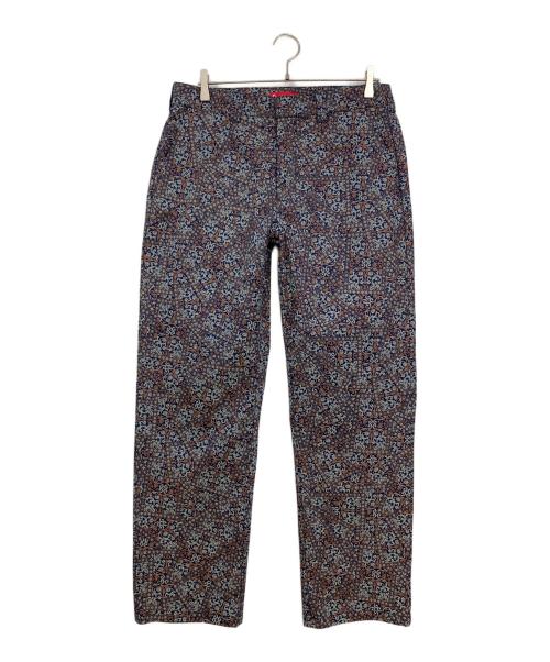 SUPREME（シュプリーム）Supreme (シュプリーム) Work Pant Floral Cards ネイビー サイズ:32の古着・服飾アイテム