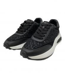 JIMMY CHOO（ジミーチュウ）の古着「グリッタースニーカー」｜ブラック