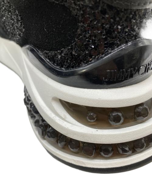 JIMMY CHOO（ジミーチュウ）JIMMY CHOO (ジミーチュウ) グリッタースニーカー ブラック サイズ:34の古着・服飾アイテム