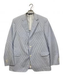 BROOKS BROTHERS（ブルックスブラザーズ）の古着「スーピマコットンシアサッカー段返３釦アンコンジャケット」｜ブルー