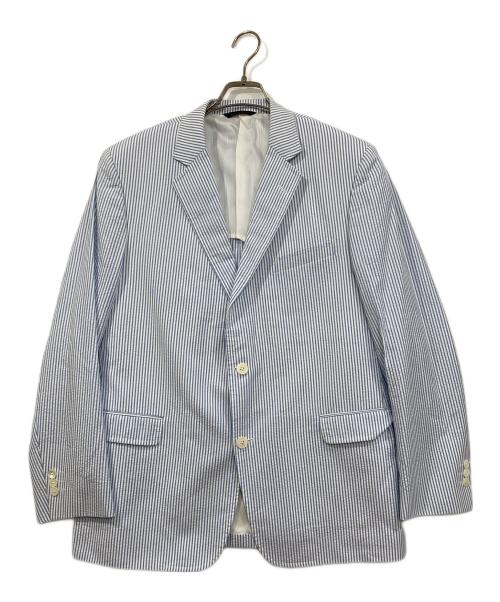 BROOKS BROTHERS（ブルックスブラザーズ）BROOKS BROTHERS (ブルックスブラザーズ) スーピマコットンシアサッカー段返３釦アンコンジャケット ブルー サイズ:44Rの古着・服飾アイテム